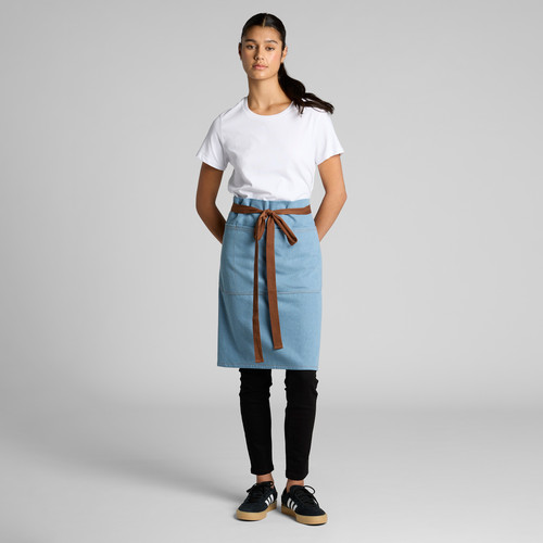 1085 AS Colour Denim Half Apron