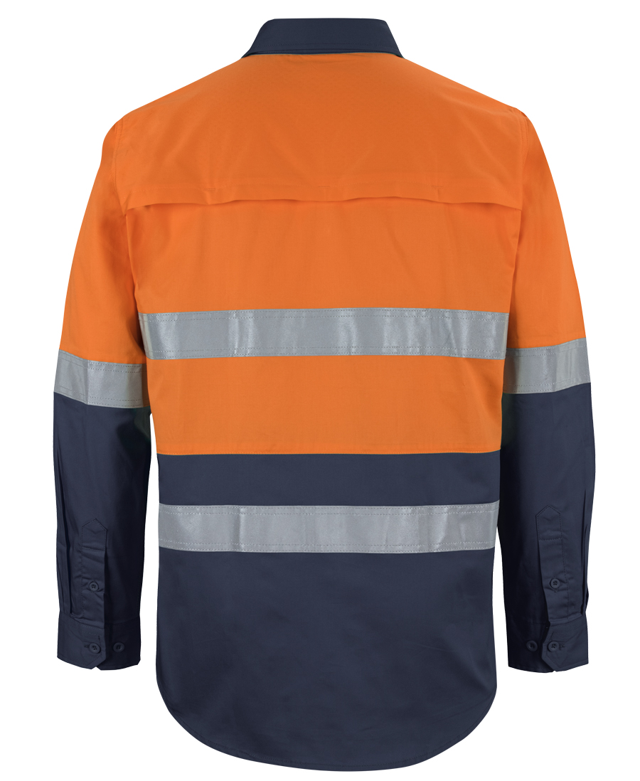6DNWL JB's Hi Vis LS (D+N) 150G Work Shirt - Image 5