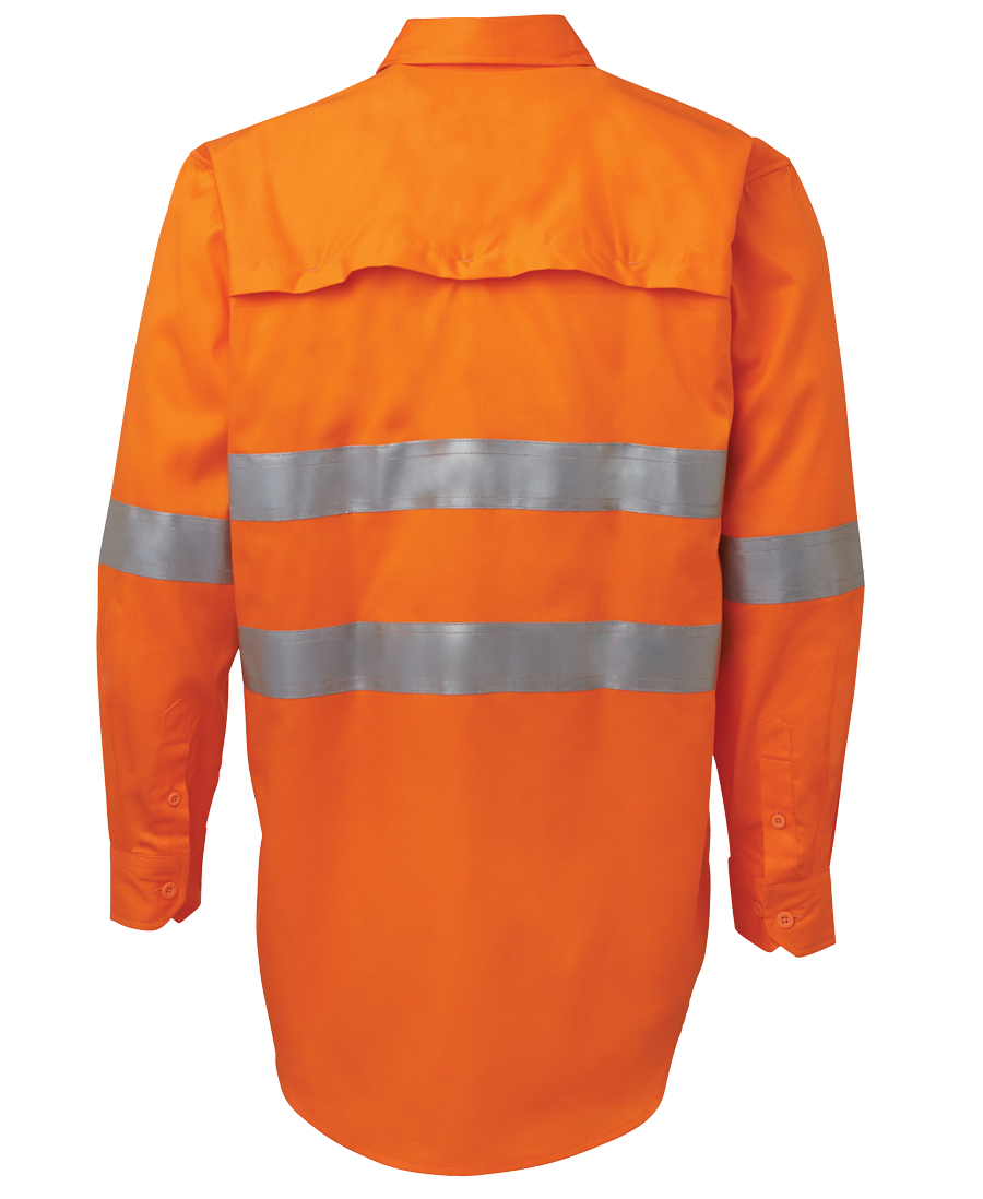 6DNWL JB's Hi Vis LS (D+N) 150G Work Shirt - Image 7