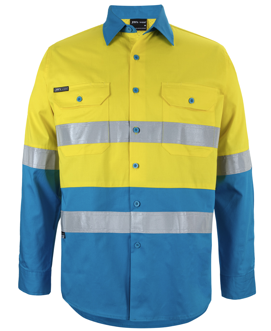 6DNWL JB's Hi Vis LS (D+N) 150G Work Shirt - Image 12