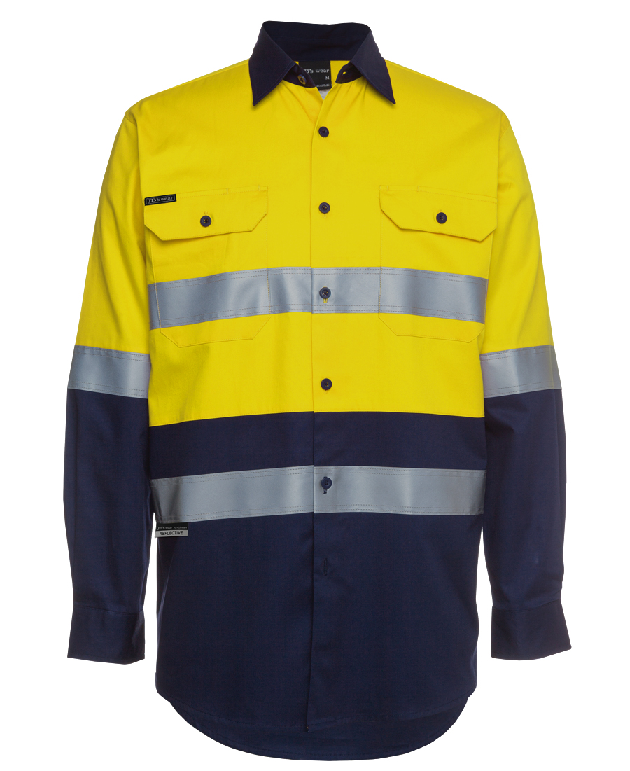 6HLS JB's Hi Vis LS (D+N) 190G Shirt - Image 3