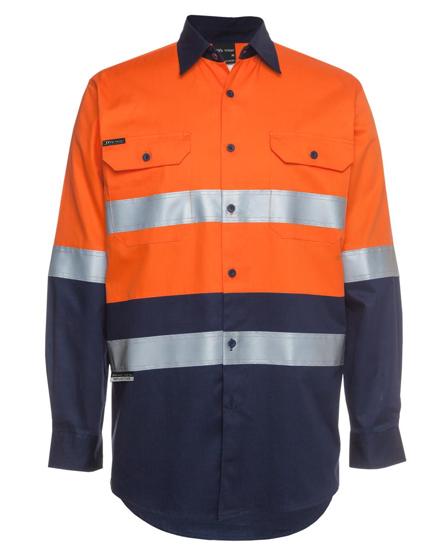 6HLS JB's Hi Vis LS (D+N) 190G Shirt