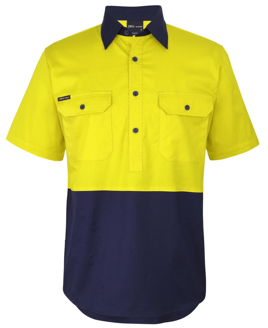 6HVCW JB's Hi Vis Close Front SS 150G Work Shirt - Image 2