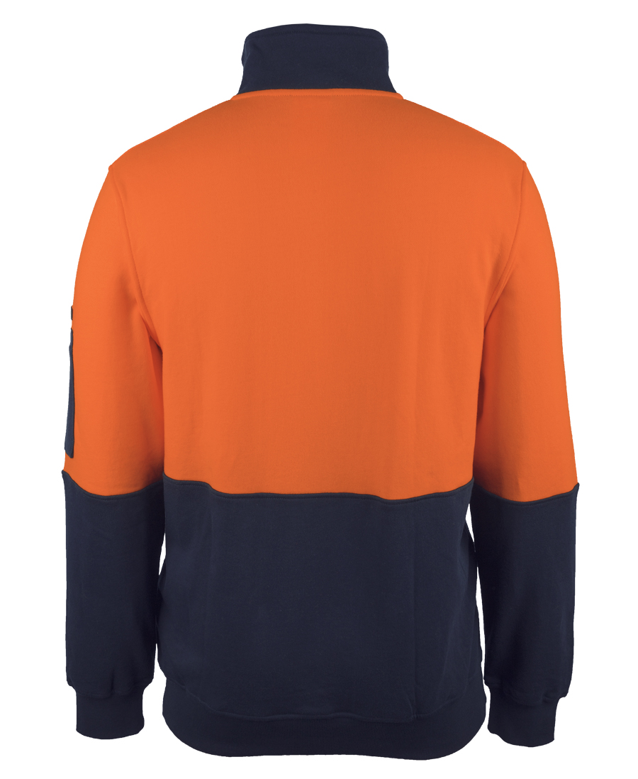 6HVFM JB's Hi Vis 310 Cotton 1/2 Zip Fleece - Image 3