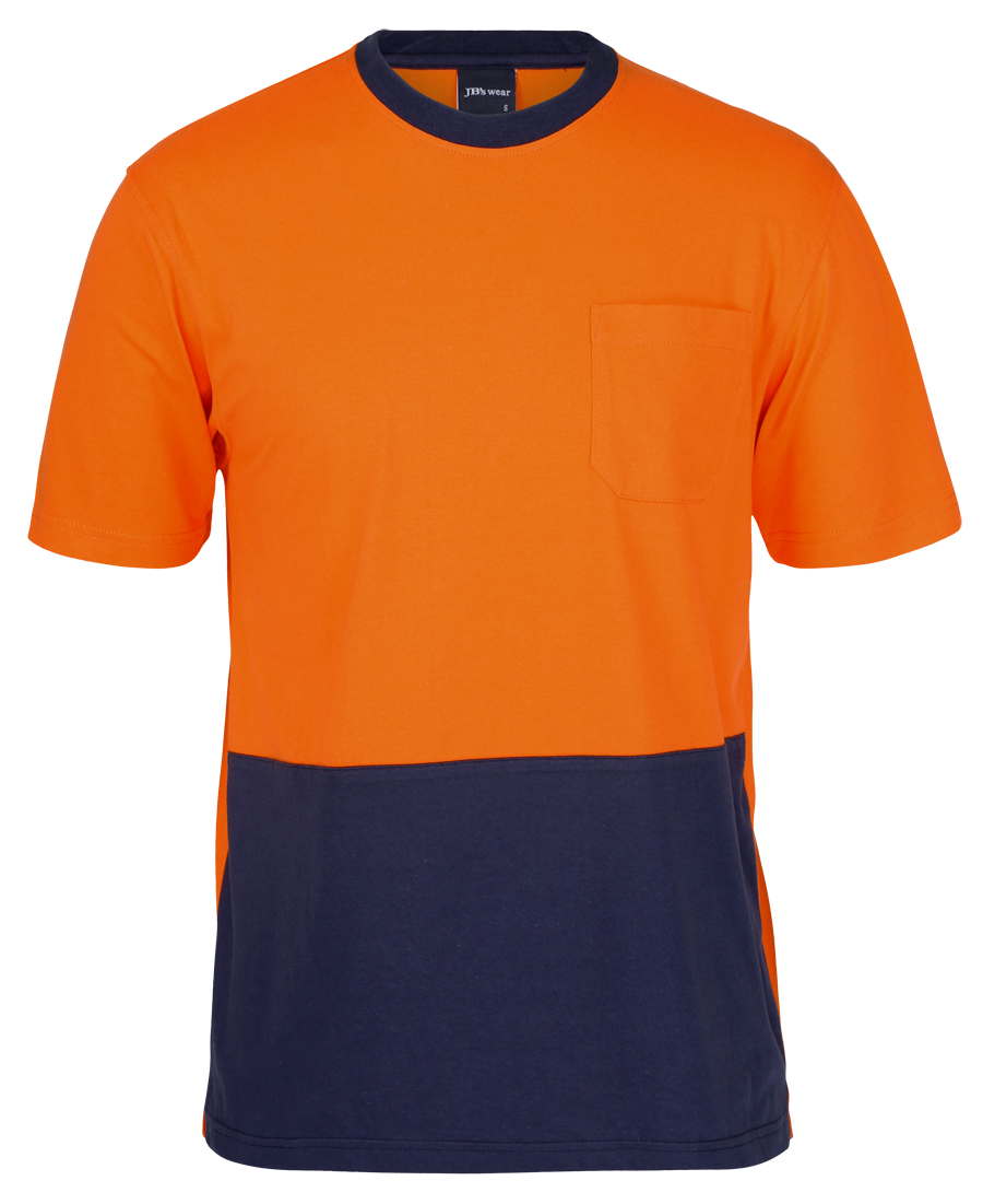 6HVTC JB's Hi Vis Crew Neck Cotton T-Shirt