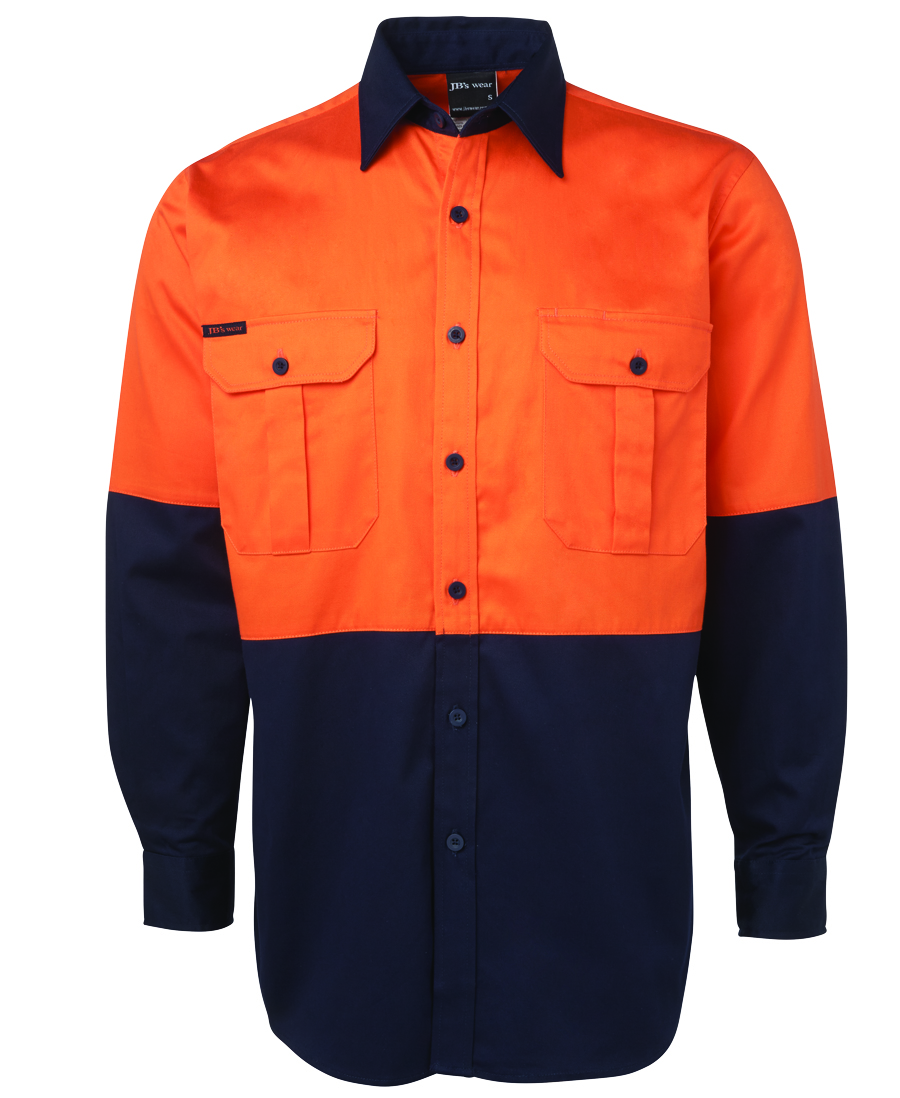 6HWL JB's Hi Vis LS 190G Shirt