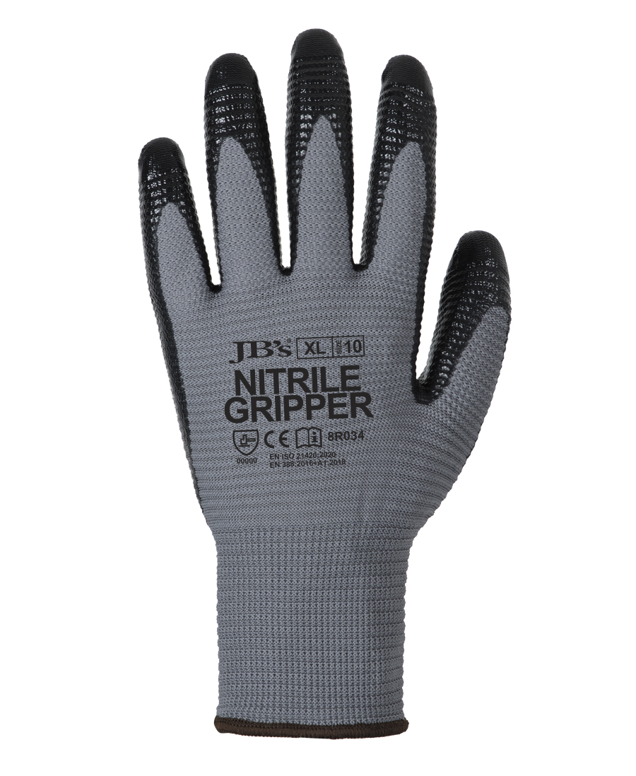 8R034 JB's Nitrile Gripper Glove (12 Pack) - Image 2