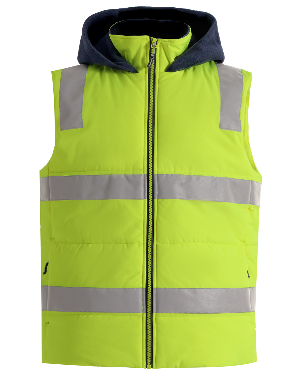 SW93 Unisex Hi-Vis Hooded Puffer Vest - Image 3