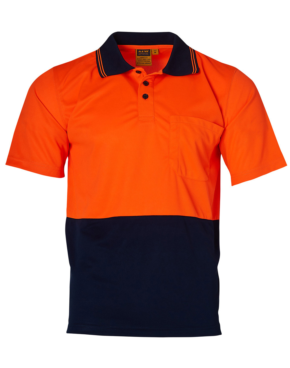 SW01CD Hi Vis Short Sleeve Cooldry Safety Polo - Image 2